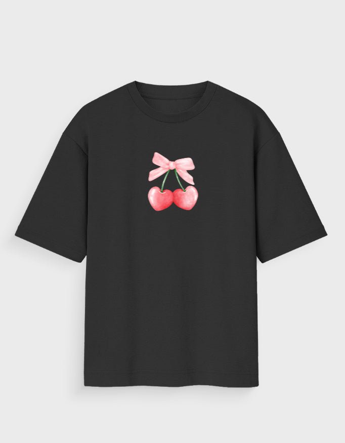 CHERRY HEARTS OVERSIZED T - SHIRT - COMMONGROUND