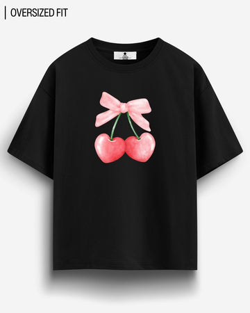 CHERRY HEARTS OVERSIZED T - SHIRT - COMMONGROUND