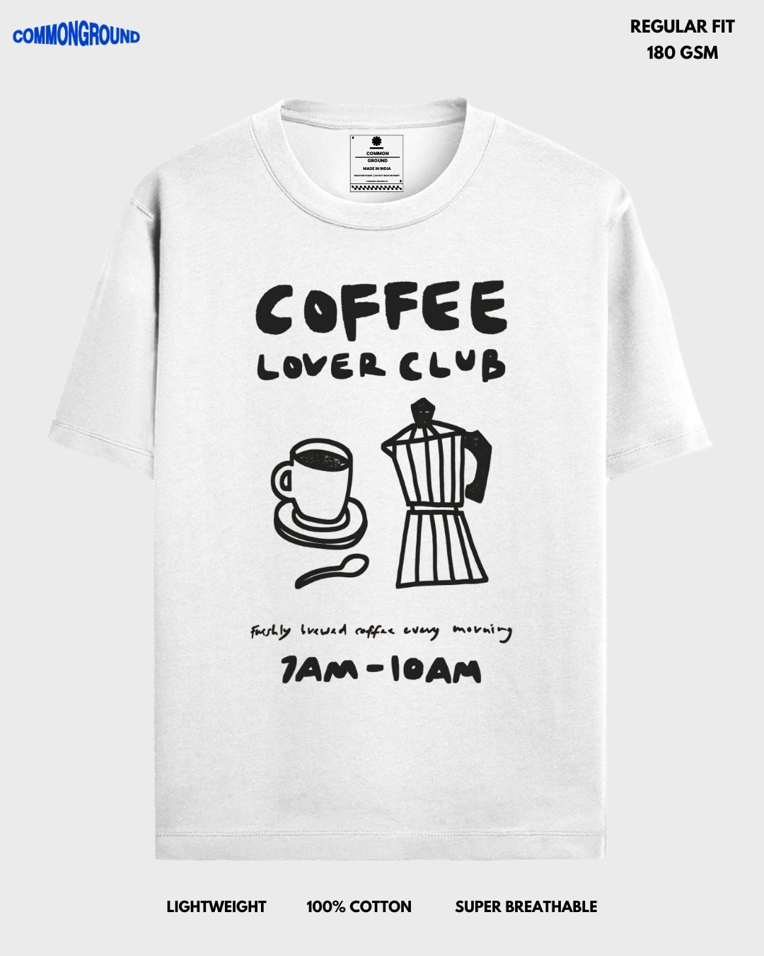 COFFEE LOVER CLUB REGULAR T - SHIRT - COMMONGROUND