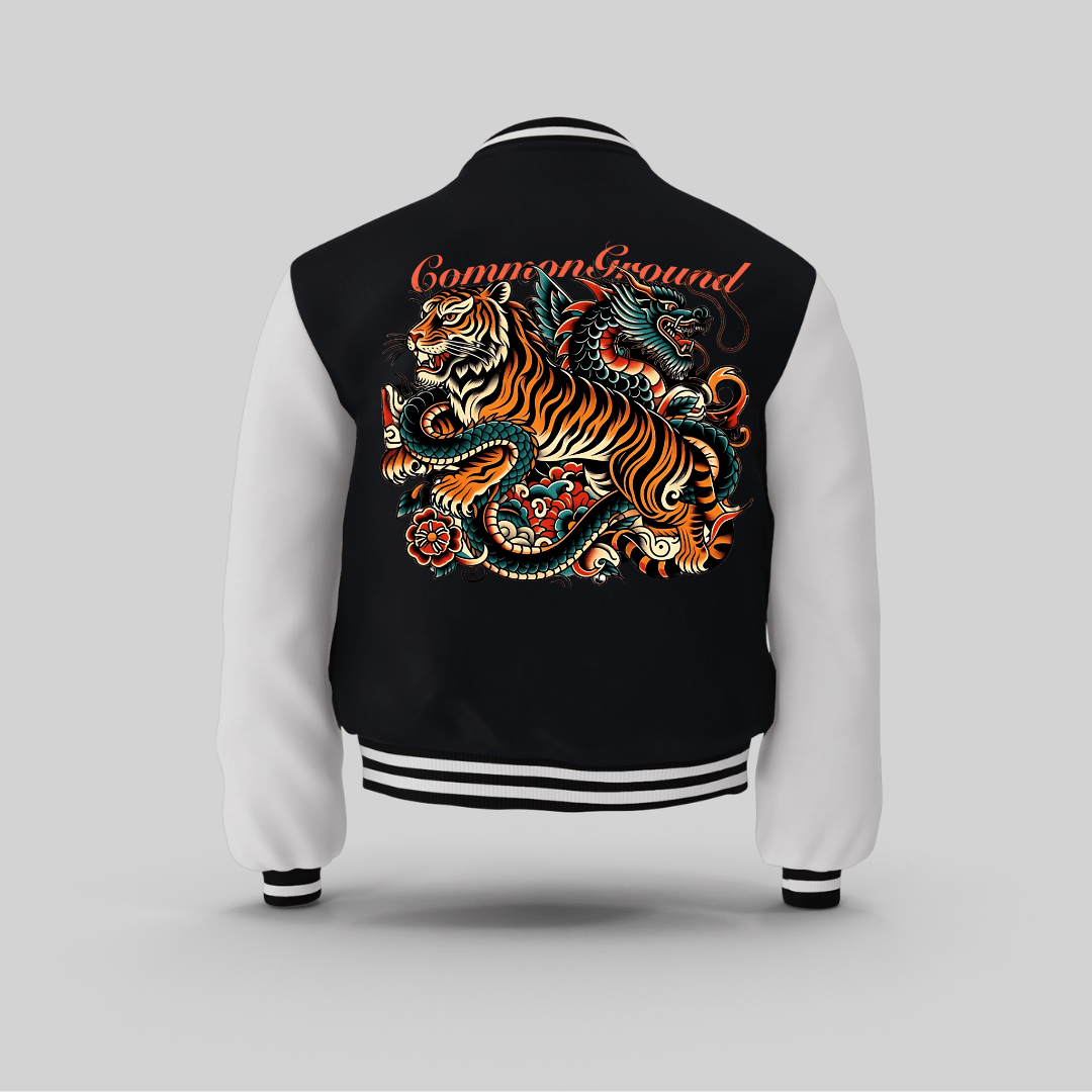 DRAGON & TIGER UNISEX VARSITY JACKET - COMMONGROUND