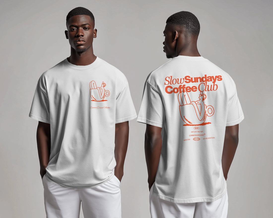 SLOW SUNDAYS COFFEE CLUB OVERSIZED T-SHIRT