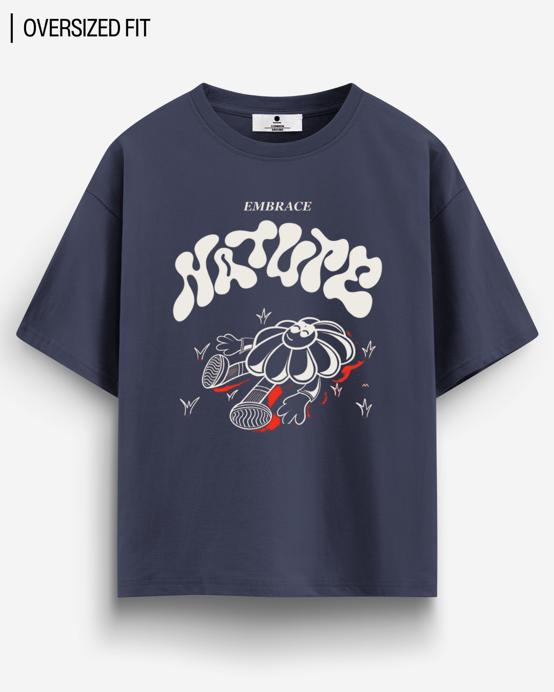 EMBRACE NATURE OVERSIZED T - SHIRT - COMMONGROUND