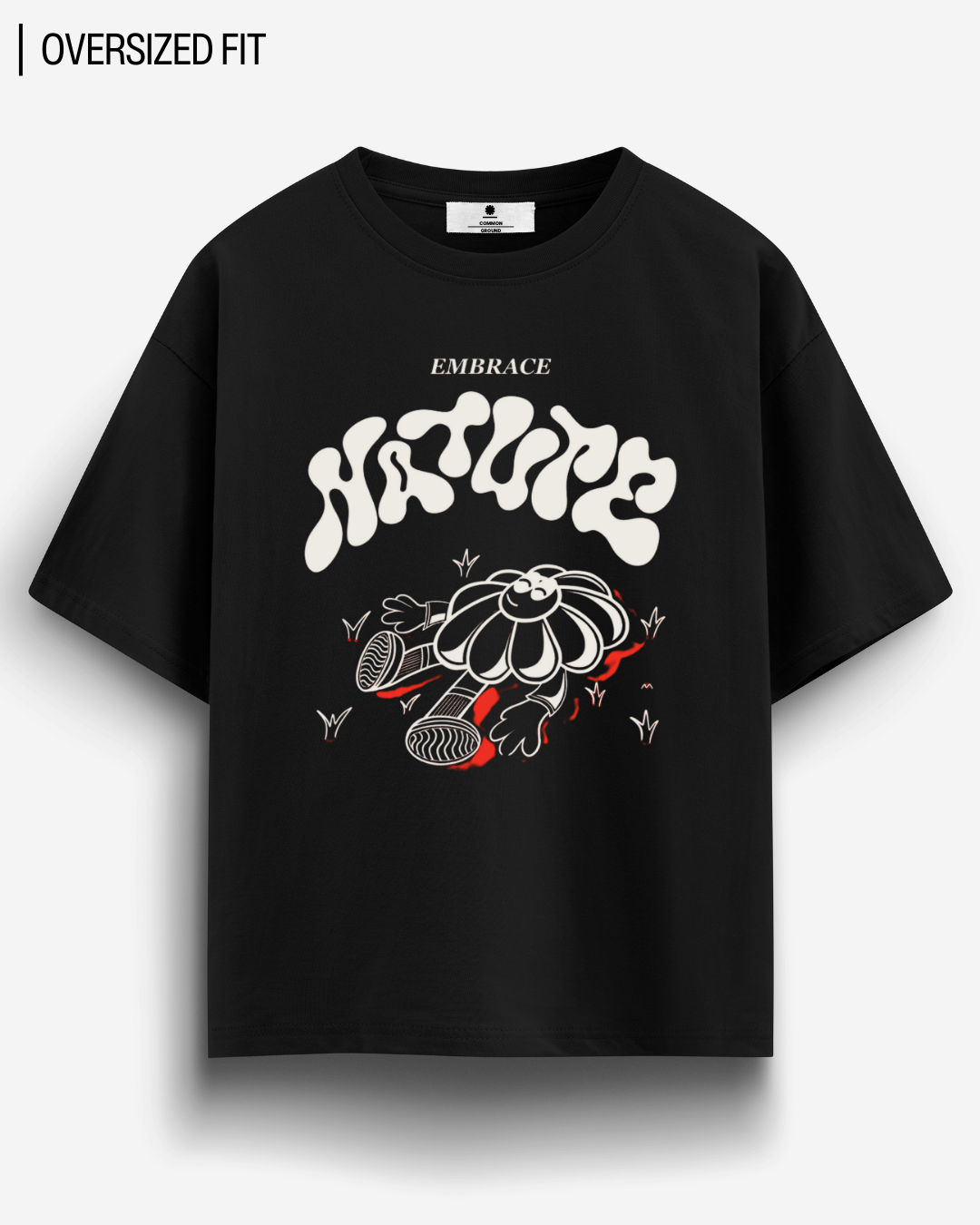 EMBRACE NATURE OVERSIZED T - SHIRT - COMMONGROUND