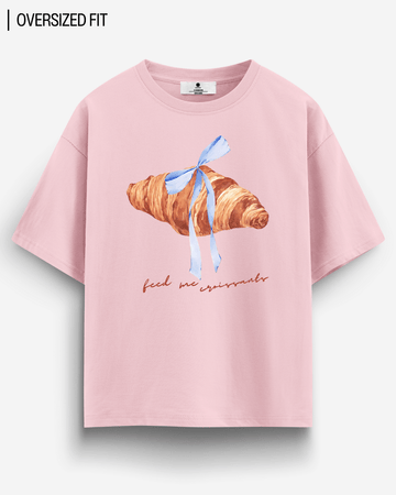 FEED ME CROISSANTS OVERSIZED T - SHIRT - COMMONGROUND