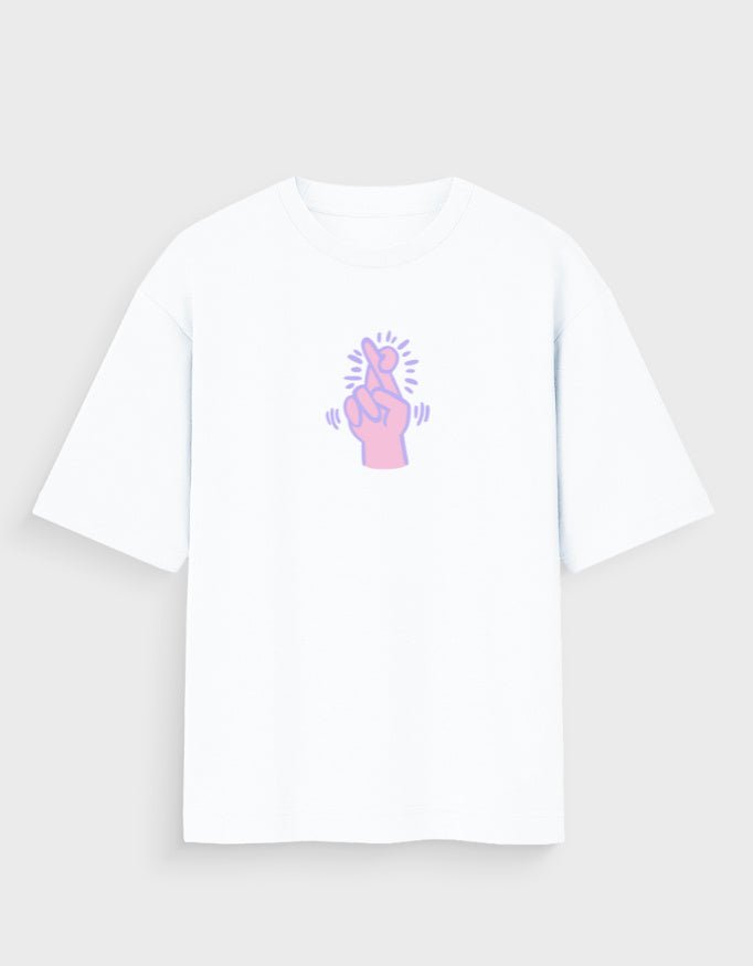 FINGERS CROSSED OVERSIZED T - SHIRT - COMMONGROUND