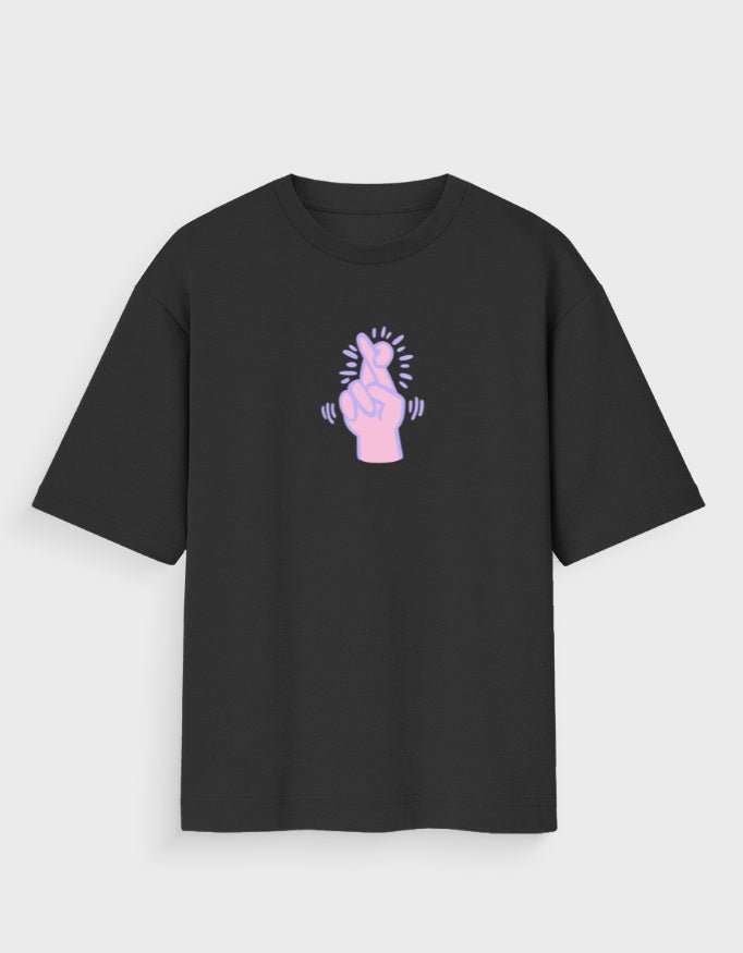 FINGERS CROSSED OVERSIZED T - SHIRT - COMMONGROUND