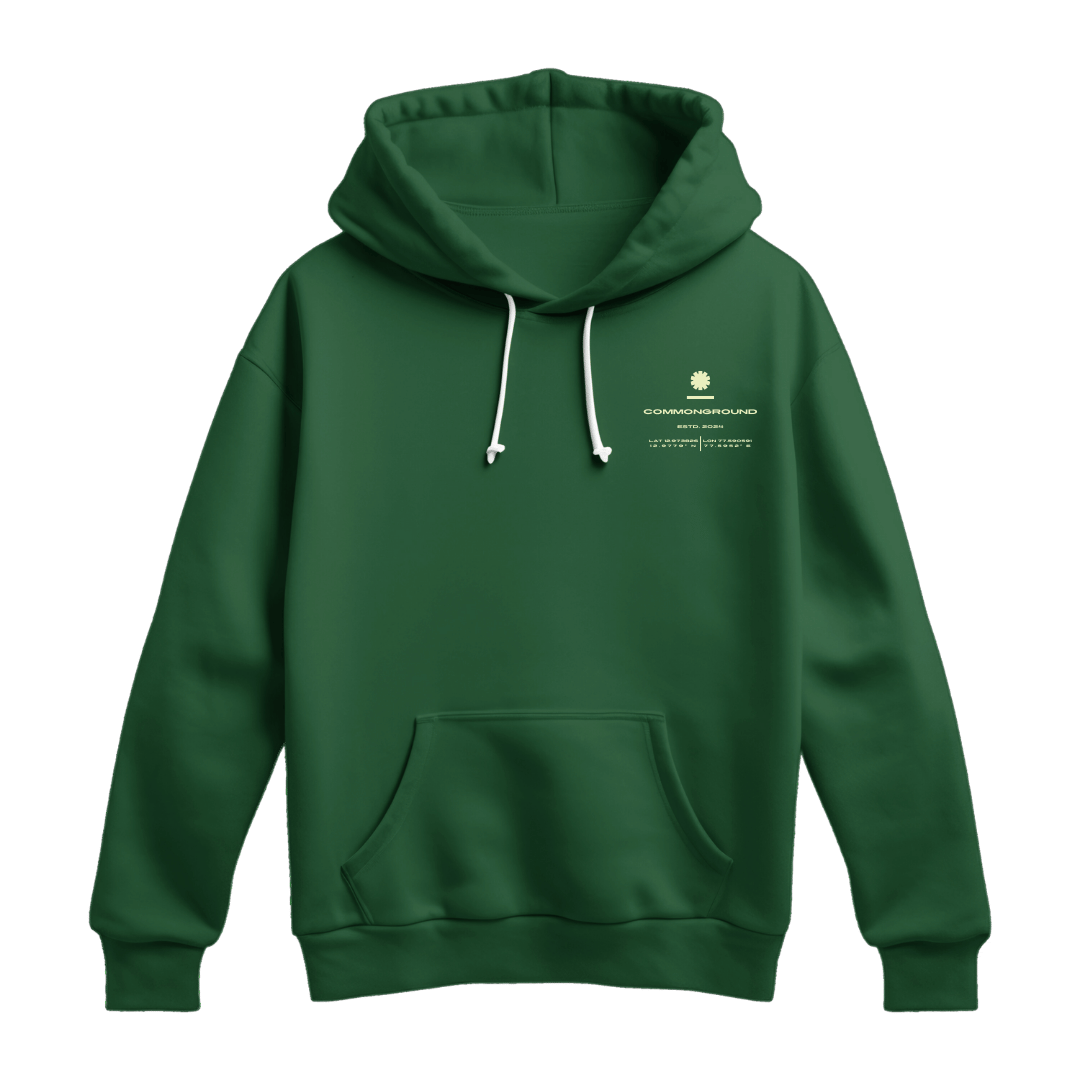 FORREST GREEN REGULAR HOODIE - COMMONGROUND