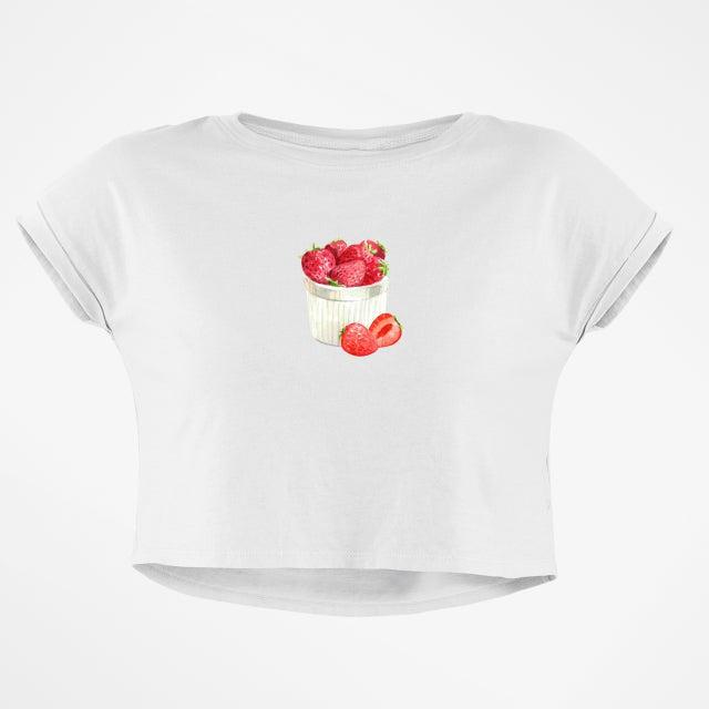 FRESH STRAWBERRIES CROP TOP - COMMONGROUND