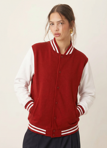 UNISEX RED VARSITY JACKET