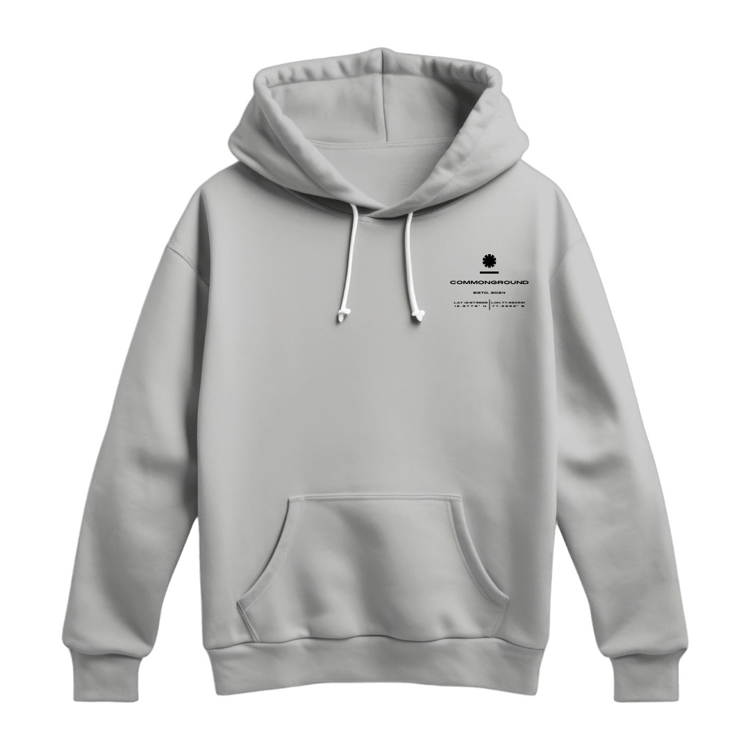 GREY REGULAR HOODIE - COMMONGROUND