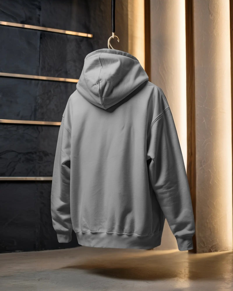 UNISEX GREY MELANGE HOODIE