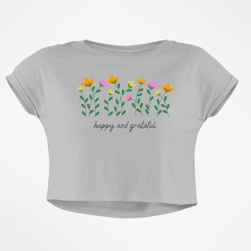 HAPPY AND GRATEFUL CROP TOP - COMMONGROUND