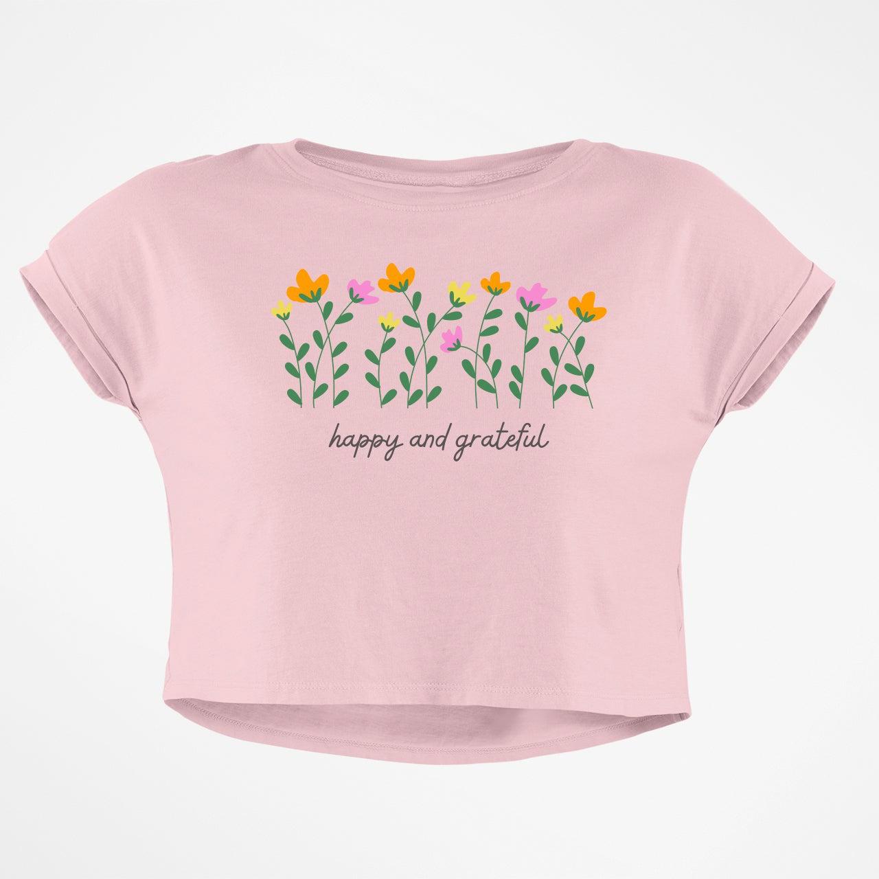HAPPY AND GRATEFUL CROP TOP - COMMONGROUND