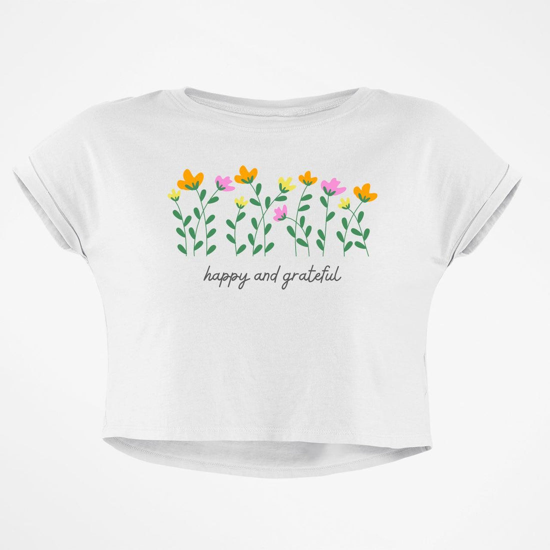 HAPPY AND GRATEFUL CROP TOP - COMMONGROUND