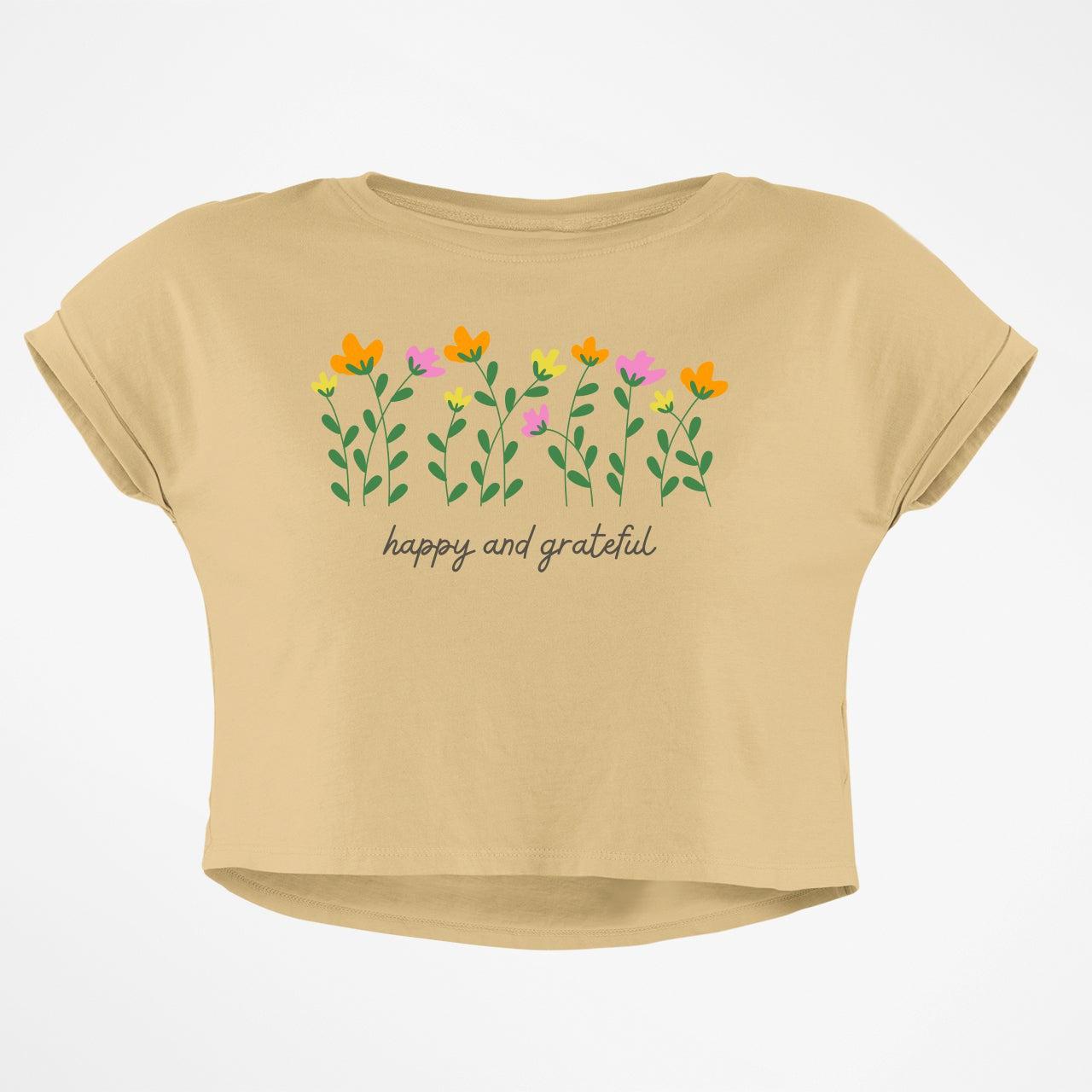 HAPPY AND GRATEFUL CROP TOP - COMMONGROUND