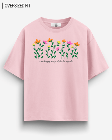 HAPPY & GRATEFUL OVERSIZED T - SHIRT - COMMONGROUND