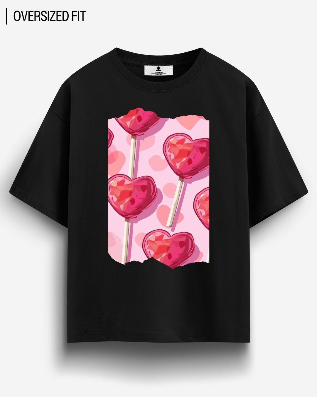 HEART LOLLIS OVERSIZED T - SHIRT - COMMONGROUND