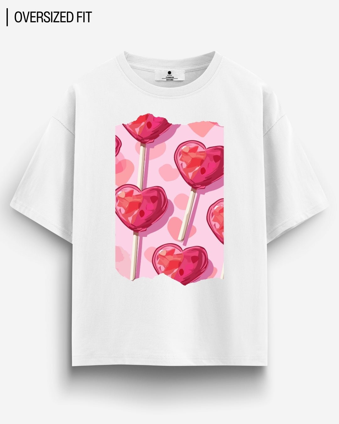 HEART LOLLIS OVERSIZED T - SHIRT - COMMONGROUND
