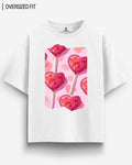 HEART LOLLIS OVERSIZED T - SHIRT - COMMONGROUND
