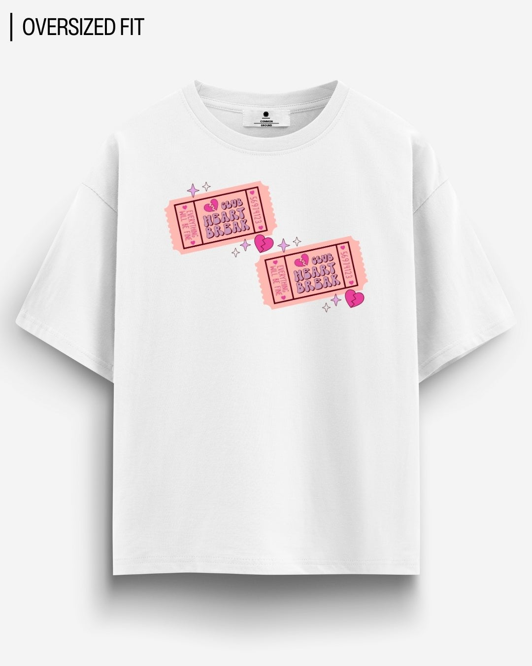 HEARTBREAK CLUB OVERSIZED T - SHIRT - COMMONGROUND
