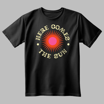 HERE COMES THE SUN BLACK SUPIMA T - SHIRT - COMMONGROUND