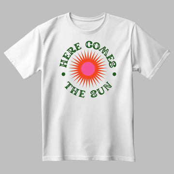 HERE COMES THE SUN WHITE SUPIMA T - SHIRT - COMMONGROUND