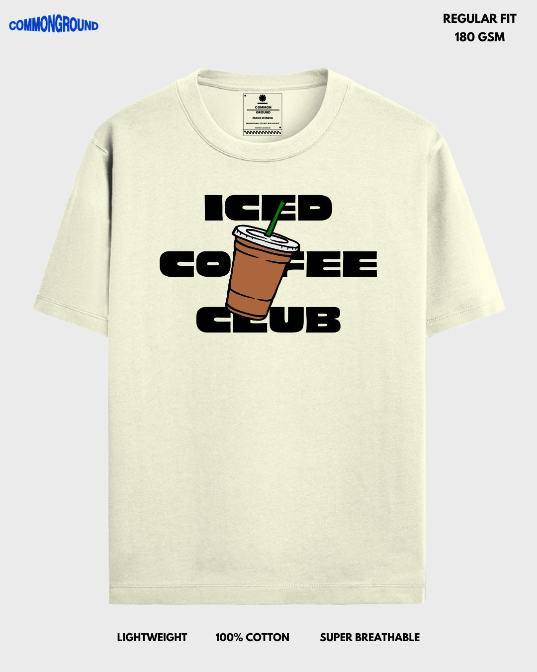 ICED COFFEE CLUB REGULAR T - SHIRT - COMMONGROUND