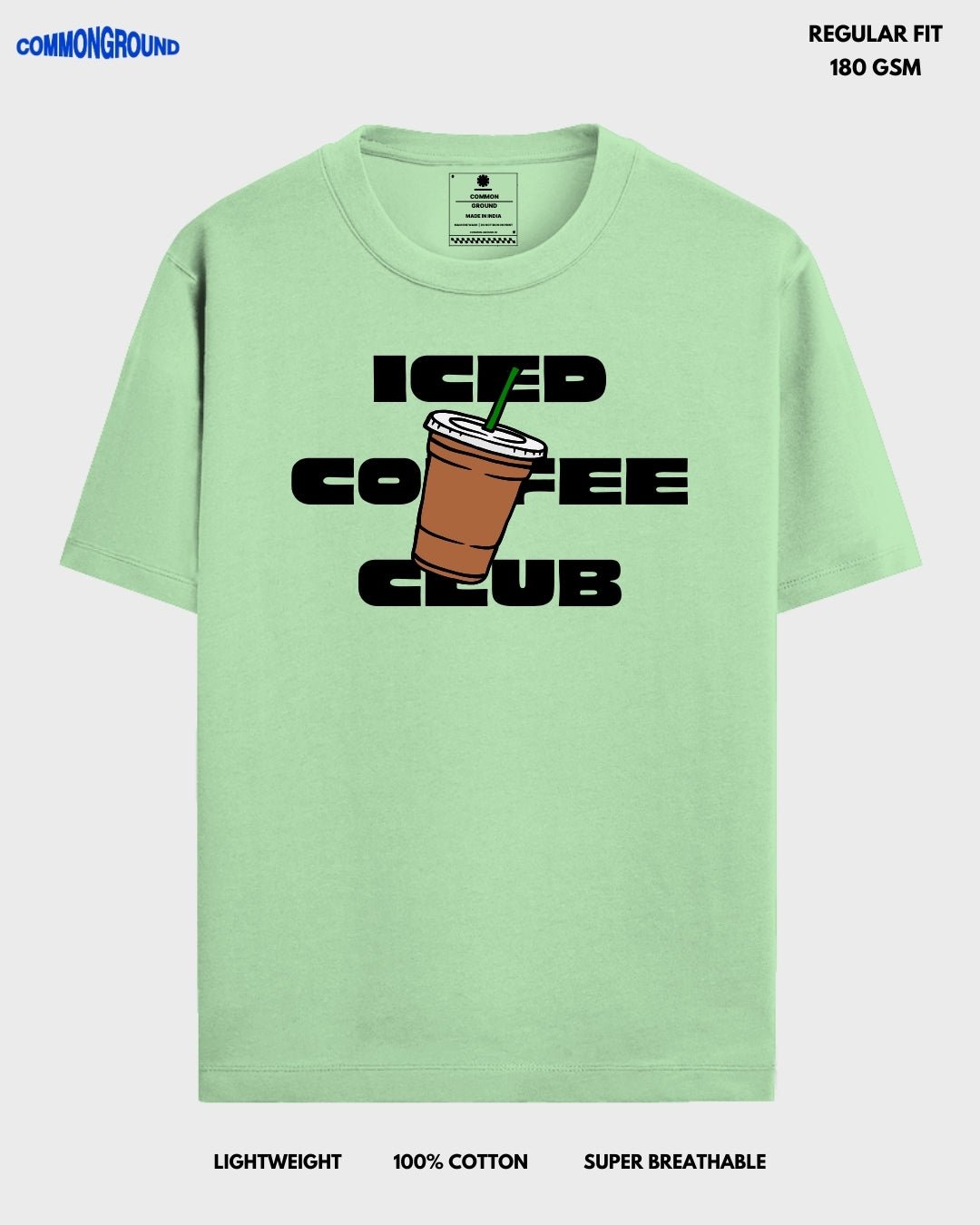 ICED COFFEE CLUB REGULAR T - SHIRT - COMMONGROUND