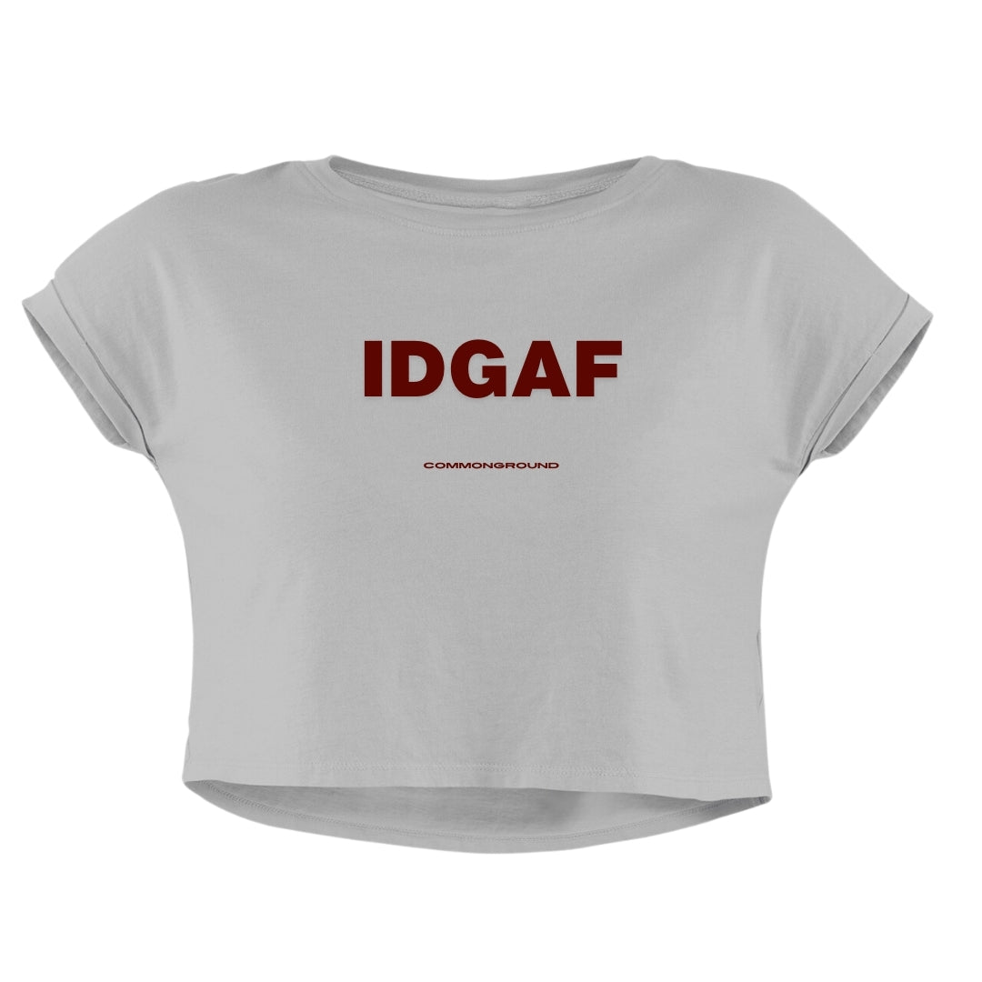 IDGAF CROP TOP - COMMONGROUND