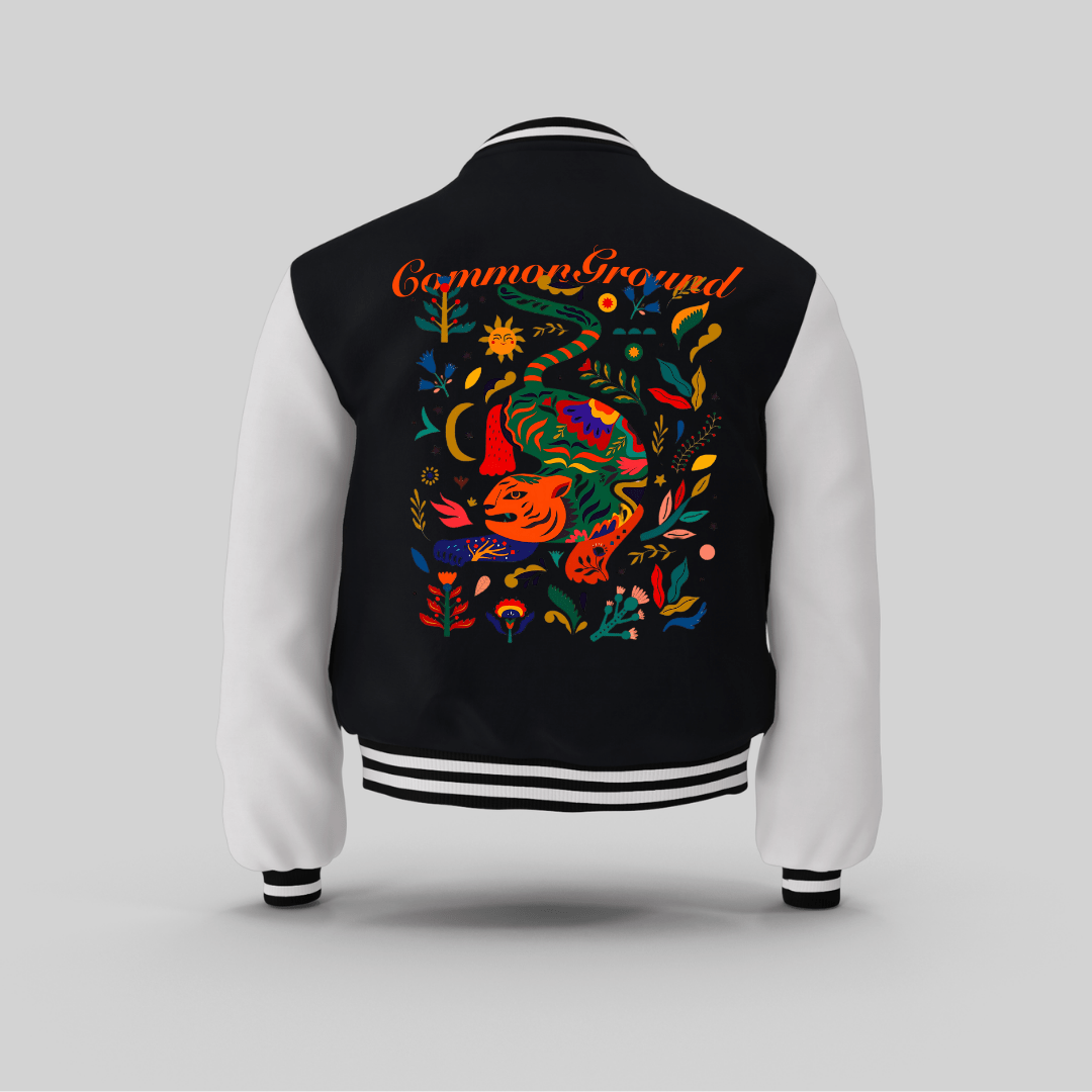 JUNGLE CAT UNISEX VARSITY JACKET - COMMONGROUND