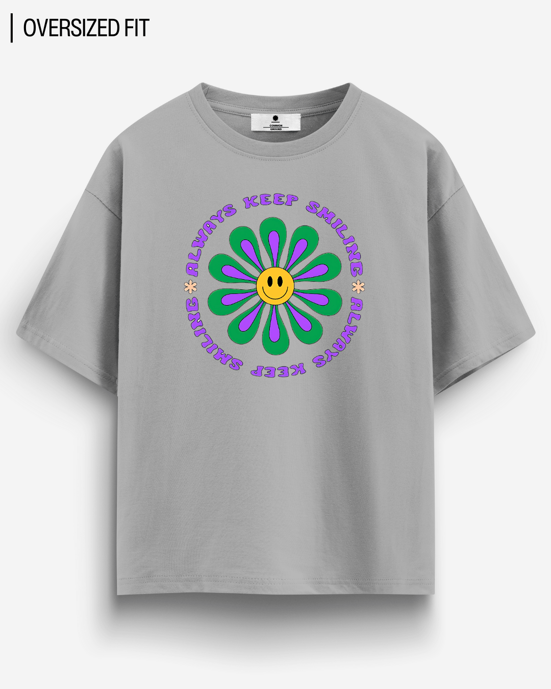 KEEP SMILING OVERSIZED T - SHIRT - COMMONGROUND