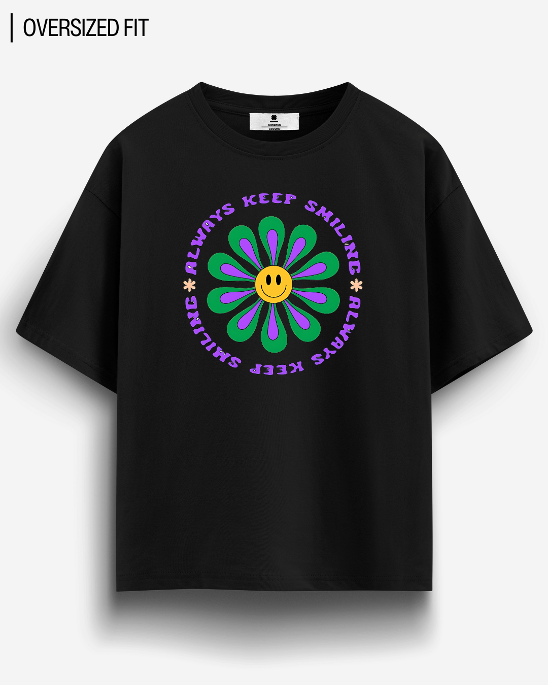 KEEP SMILING OVERSIZED T - SHIRT - COMMONGROUND