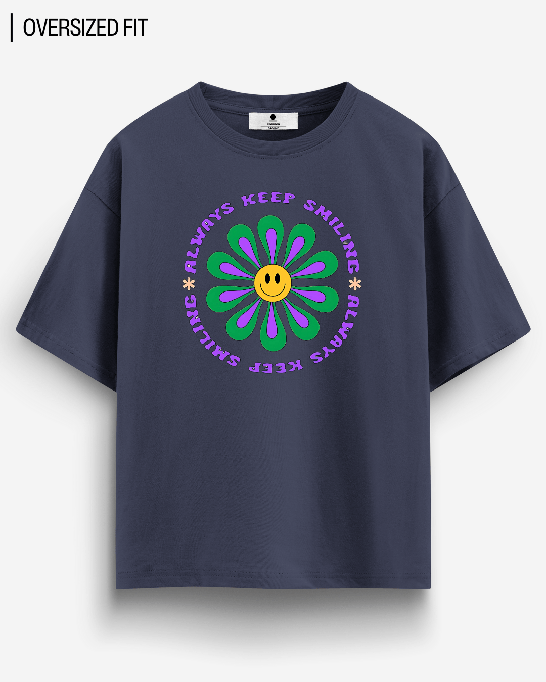 KEEP SMILING OVERSIZED T - SHIRT - COMMONGROUND