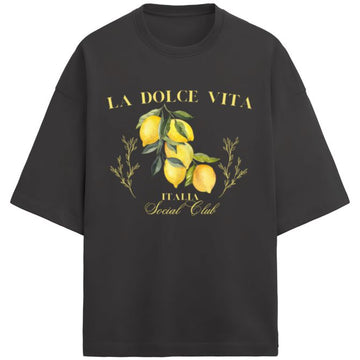 LA DOLCE VITA BLACK OVERSIZED T - SHIRT - COMMONGROUND