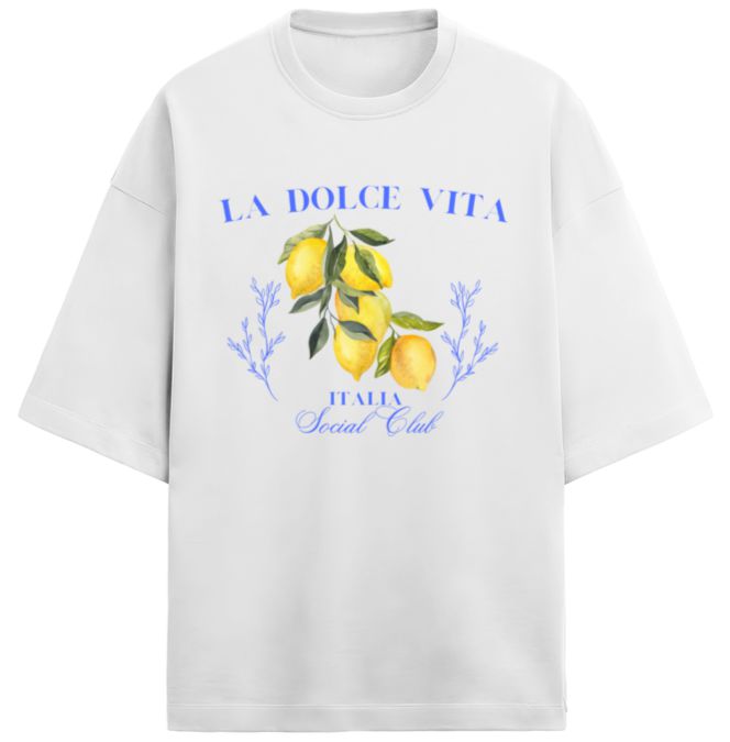 LA DOLCE VITA WHITE OVERSIZED T - SHIRT - COMMONGROUND