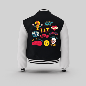 LIT AF UNISEX VARSITY JACKET - COMMONGROUND