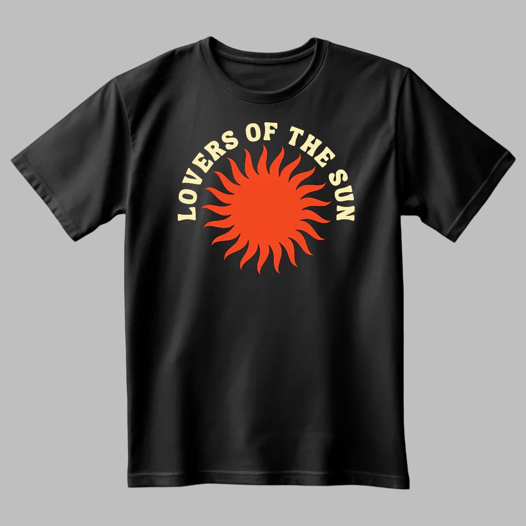 LOVERS OF THE SUN BLACK SUPIMA T - SHIRT - COMMONGROUND