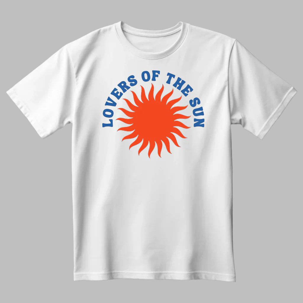 LOVERS OF THE SUN WHITE SUPIMA T - SHIRT - COMMONGROUND