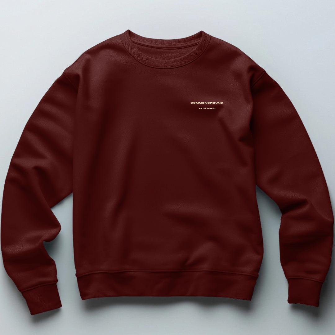 MAROON OVERSIZED SWEATSHIRT - COMMONGROUND