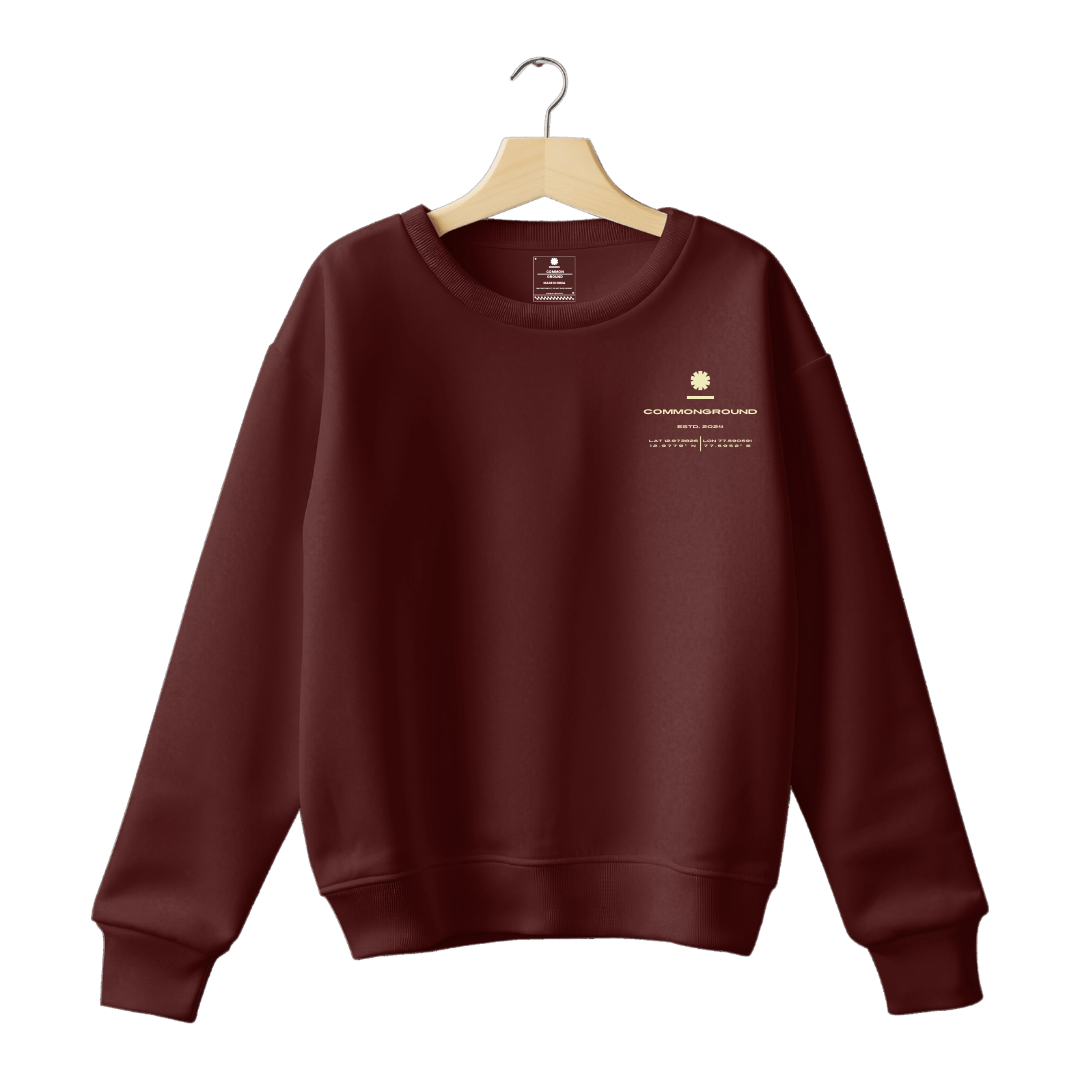 MAROON REGULAR SWEATSHIRT - COMMONGROUND