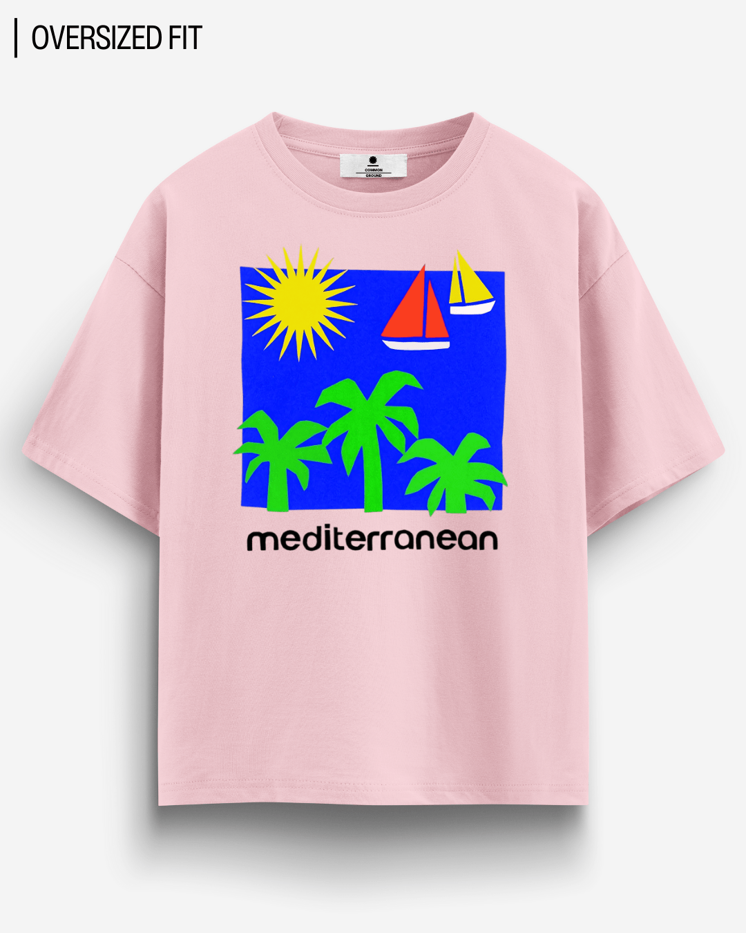 MEDITERRANEAN OVERSIZED T - SHIRT - COMMONGROUND