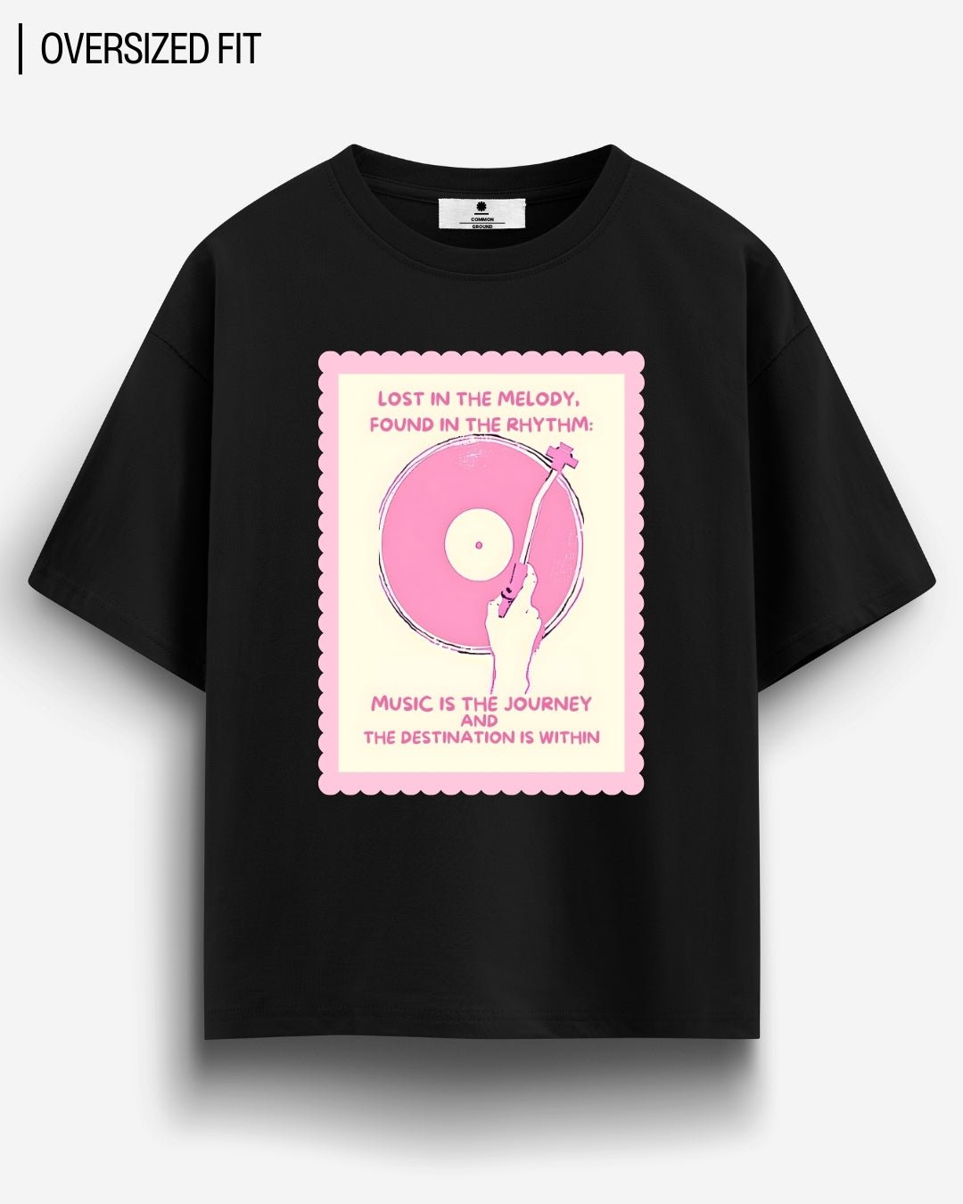 MUSIC IS THE JOURNEY OVERSIZED T - SHIRT - COMMONGROUND