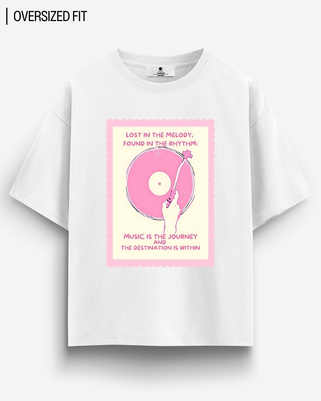 MUSIC IS THE JOURNEY OVERSIZED T - SHIRT - COMMONGROUND
