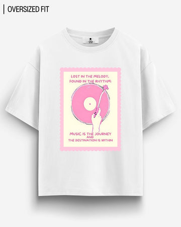 MUSIC IS THE JOURNEY OVERSIZED T - SHIRT - COMMONGROUND