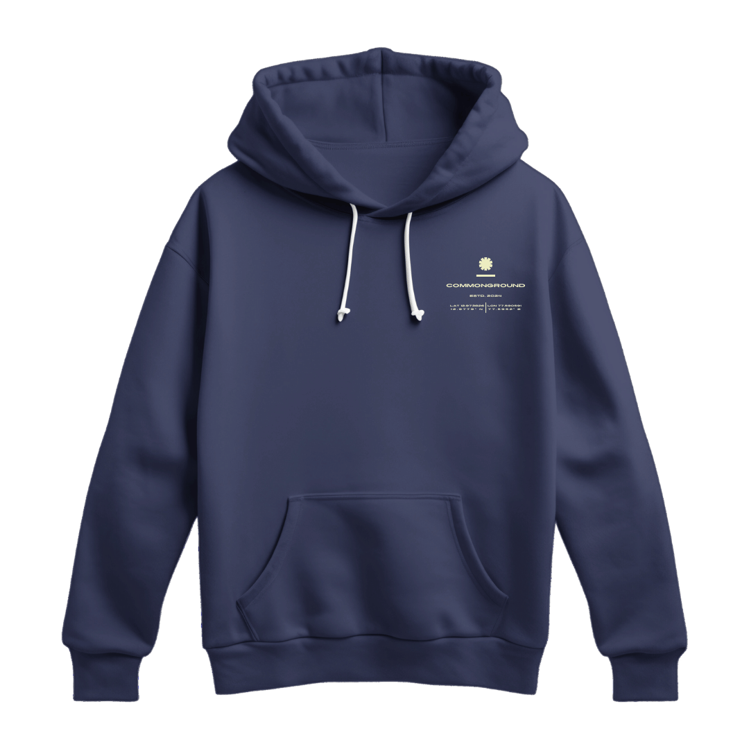NAVY BLUE REGULAR HOODIE - COMMONGROUND