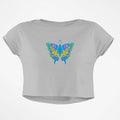 NEON BUTTERFLY CROP TOP - COMMONGROUND