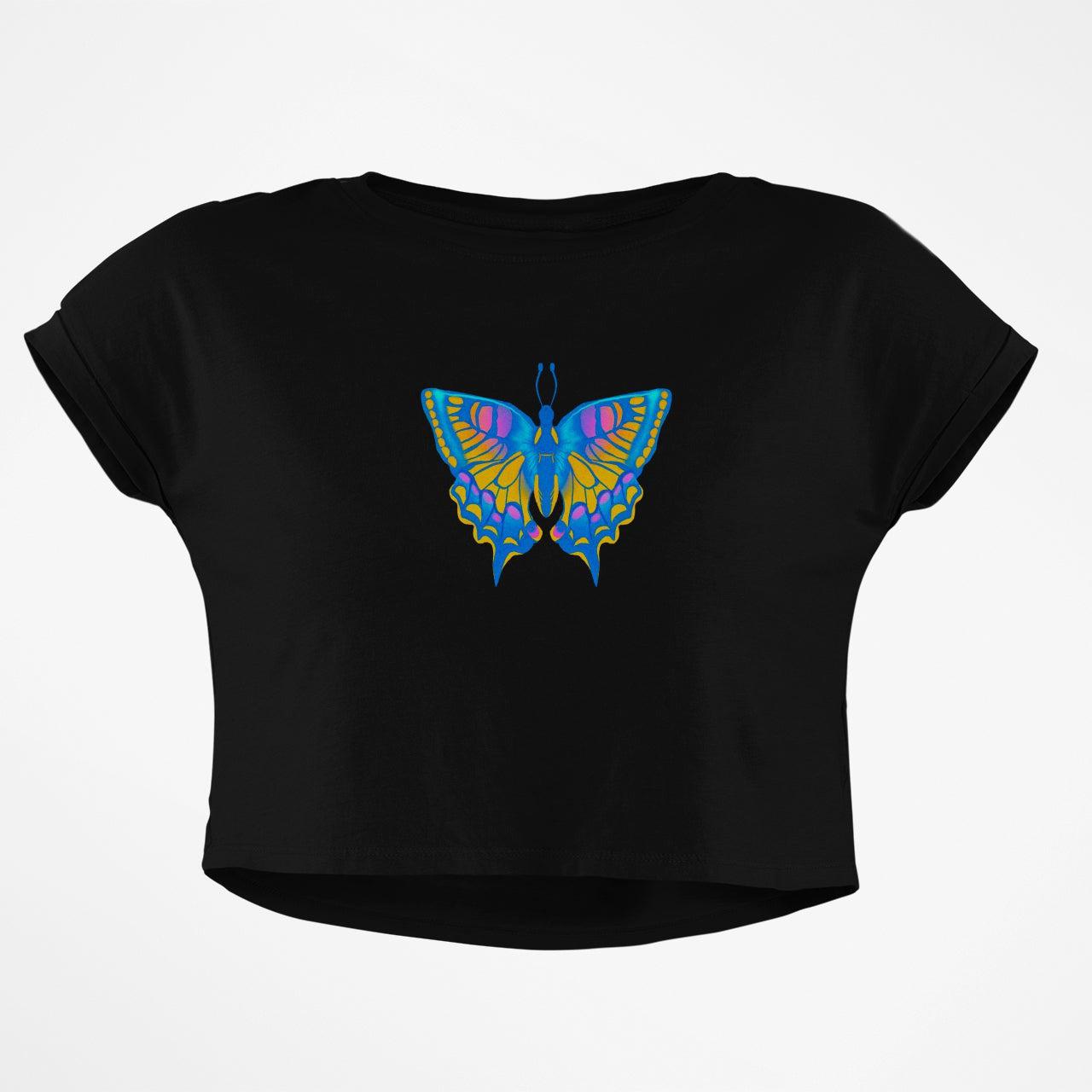 NEON BUTTERFLY CROP TOP - COMMONGROUND