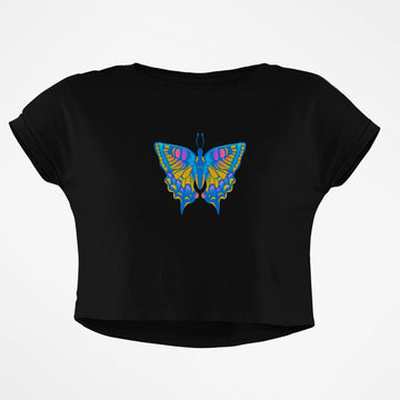 NEON BUTTERFLY CROP TOP - COMMONGROUND