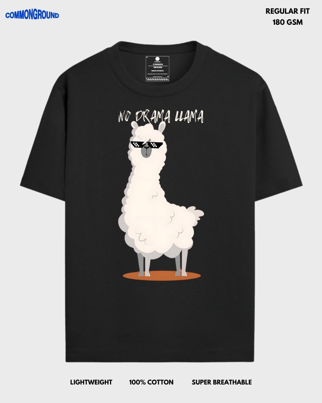 NO DRAMA LLAMA REGULAR T - SHIRT - COMMONGROUND