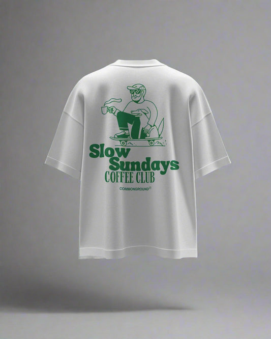 SLOW SUNDAYS COFFEE CLUB OVERSIZED T-SHIRT